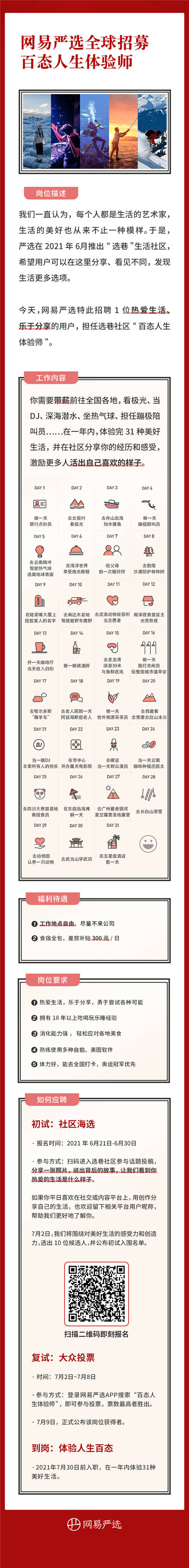 百態(tài)人生體驗(yàn)師？網(wǎng)易嚴(yán)選這個(gè)神仙崗位喊你來(lái)應(yīng)聘了！