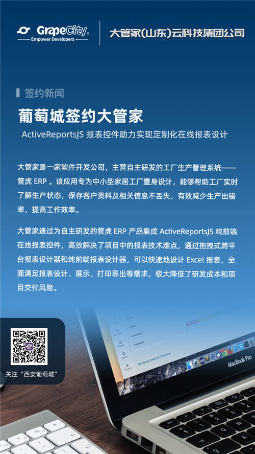 大管家使用葡萄城ActiveReportsJS報(bào)表控件實(shí)現(xiàn)定制化在線報(bào)表設(shè)計(jì)
