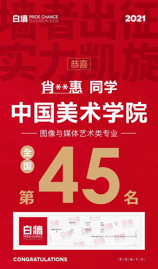 杭州白墻畫室：復(fù)讀一年，逆風(fēng)翻盤，這個杭州土著成功錄取國美！