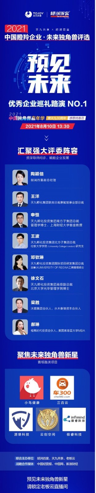 未來獨角獸評選優(yōu)質創(chuàng)新企業(yè)路演啟動 天九老板云打造獨角獸雙盛宴