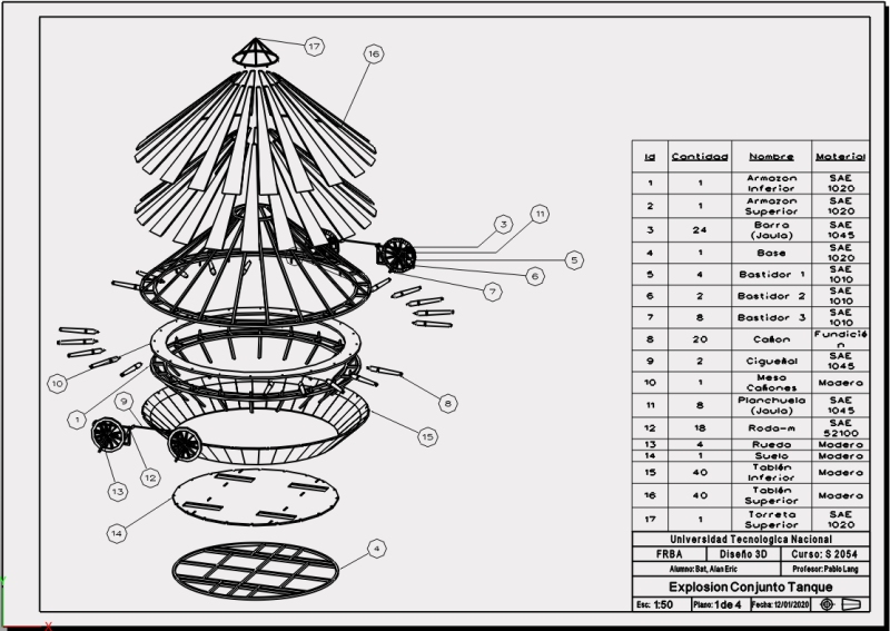 現(xiàn)代與歷史的碰撞：阿根廷學(xué)生應(yīng)用中望3D，技術(shù)重現(xiàn)達(dá)·芬奇“飛碟”坦克原型