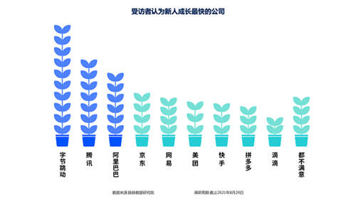 脈脈人才擇業(yè)報(bào)告出爐 互聯(lián)網(wǎng)新人看重成長力 字節(jié)跳動(dòng)成首選