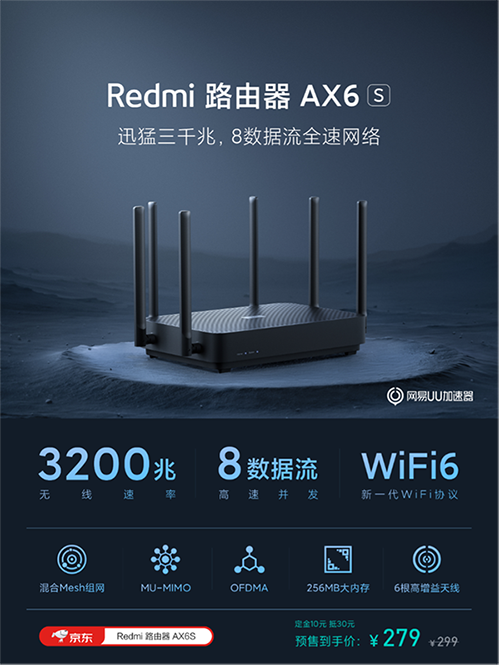 告別卡頓高速上網(wǎng) 小米路由器新品AX6S首發(fā)上市京東同步開(kāi)啟預(yù)售