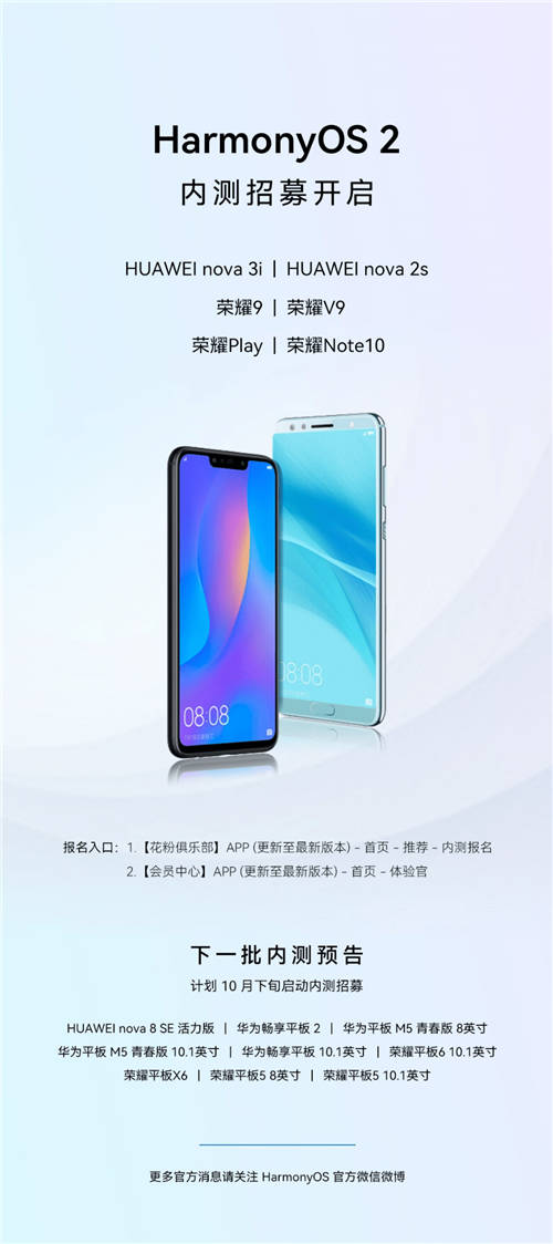 HarmonyOS 2升級用戶突破1.2億！nova 3i等6款老機(jī)型迎來內(nèi)測招募