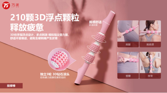 跳繩后腿越來(lái)越粗？75派推出按摩四件套及超大瑜伽墊打造纖細(xì)美腿