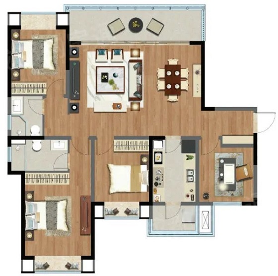 Harbor House實景案例丨成都萬和公館143㎡