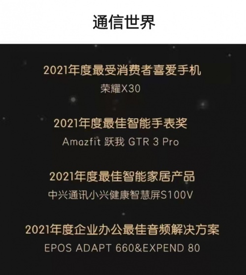 榮耀X30獲“2021年度最受消費(fèi)者喜愛(ài)手機(jī)”獎(jiǎng)，新年換機(jī)就選它！