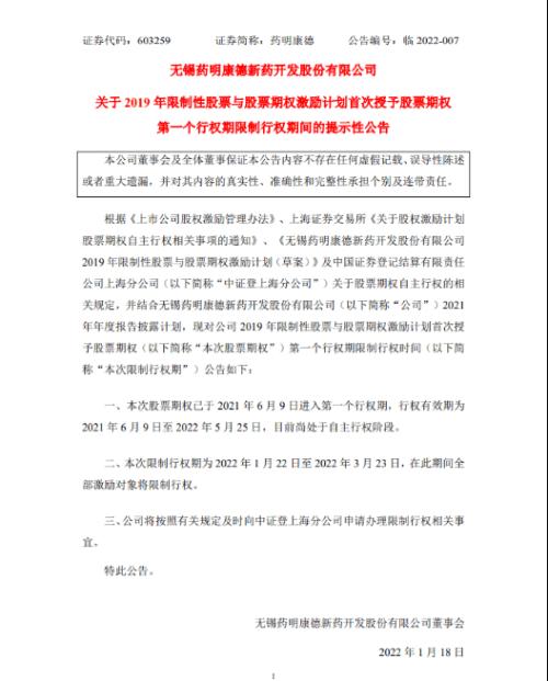 富途ESOP：拿股權激勵當工資發(fā)的藥明康德怎么樣了？