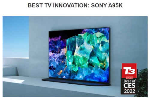 2022 CES“創(chuàng)新獎”及“最佳創(chuàng)新獎”:索尼A95K(QD-OLED)、BRAVIA攝像頭