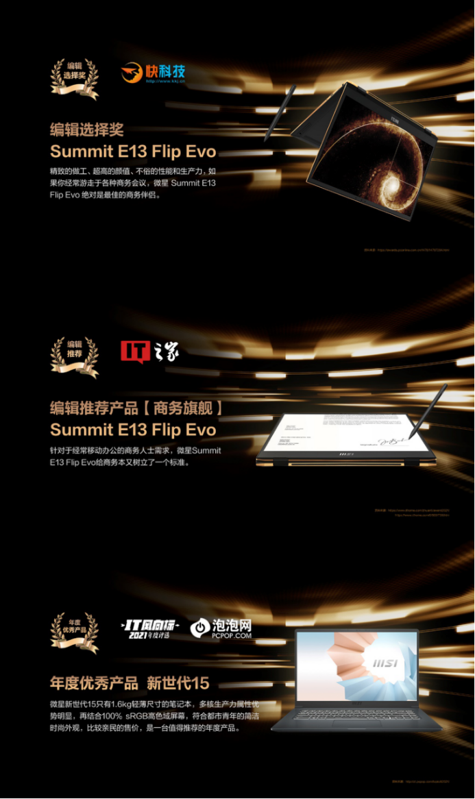 共斬獲20項獎項！回顧2021年微星筆記本的滿滿產(chǎn)品力