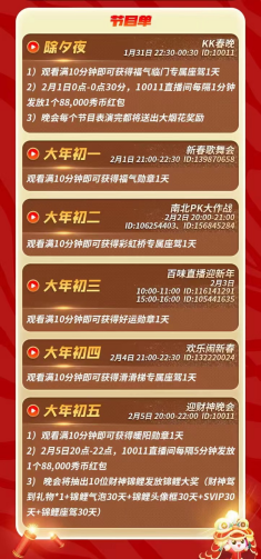 春節(jié)不打烊，KK直播虎年狂歡季！品年味里的文娛盛宴