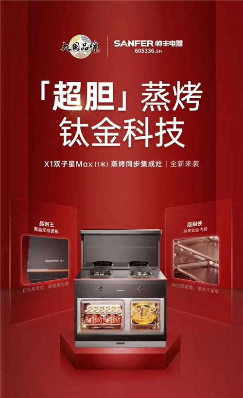 大國品牌帥豐又一力作！細數(shù)帥豐X1雙子星Max蒸烤同步集成灶上的“黑科技”