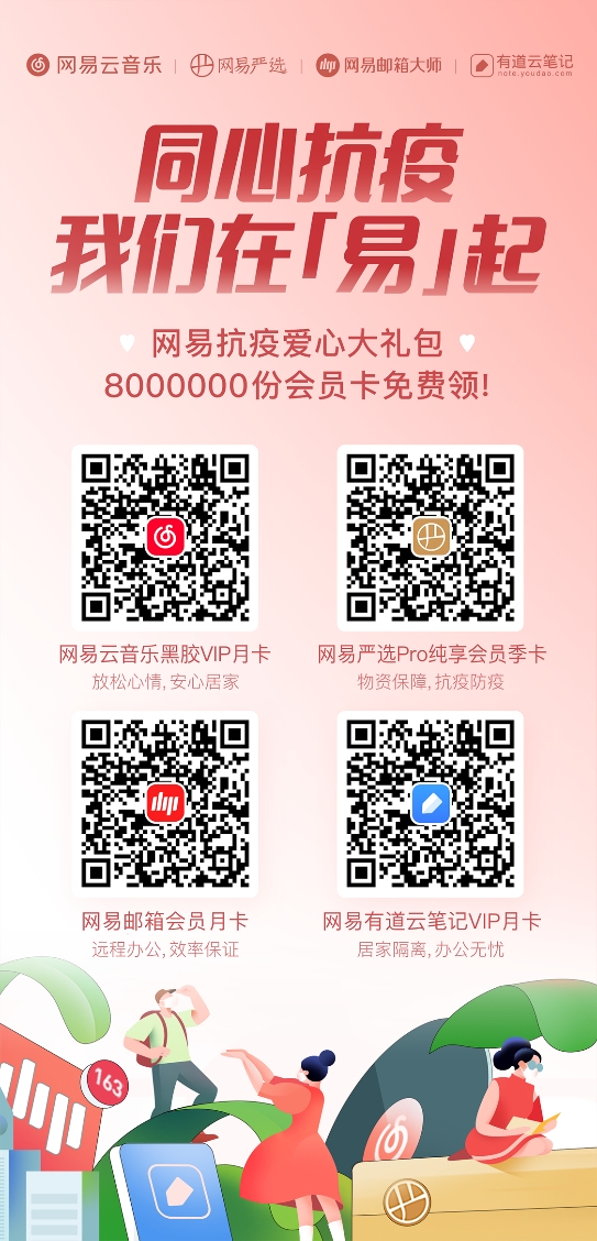 用行動助力抗疫，網(wǎng)易云音樂大方送出500萬份會員禮