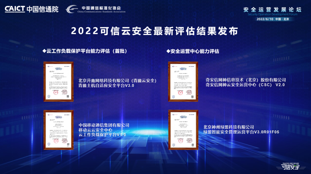 可信安全最新評(píng)估結(jié)果發(fā)布