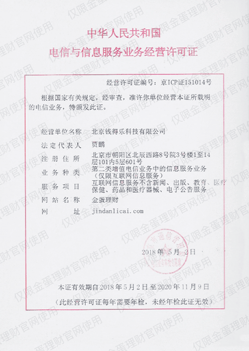 行業(yè)核查“三證齊全”僅占7% 金蛋理財取得三證堅持合規(guī)發(fā)展