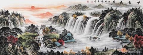 客廳沙發(fā)墻掛什么畫？宋唐手繪國(guó)畫裝飾旺財(cái)好運(yùn)來！