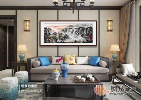 客廳沙發(fā)墻掛什么畫？宋唐手繪國(guó)畫裝飾旺財(cái)好運(yùn)來！