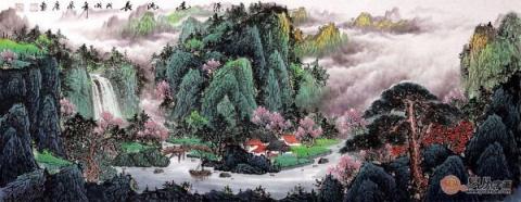 辦公室掛什么畫風(fēng)水好？畫家宋唐山水畫裝飾美景財(cái)運(yùn)旺！