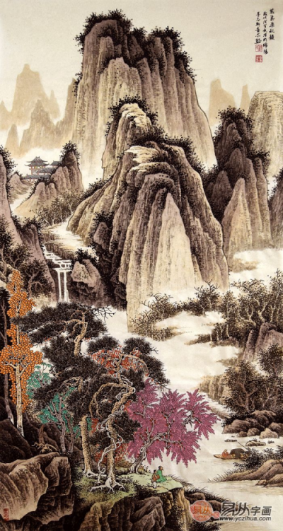 玄關(guān)裝飾掛什么畫？許吉爾手繪山水打造藝術(shù)家居！