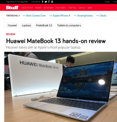 CES外媒好評不斷 華為MateBook 13筆記本深空灰上市在即