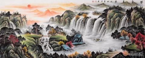 辦公室掛什么山水畫好？宋唐手繪國畫打造風水順暢財運旺！