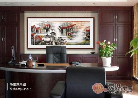 辦公室掛什么山水畫好？宋唐手繪國畫打造風水順暢財運旺！