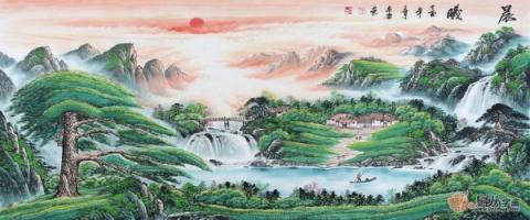 辦公室掛什么山水畫好？宋唐手繪國畫打造風水順暢財運旺！