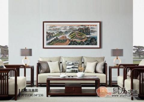 客廳沙發(fā)墻掛什么畫？宋唐手繪國畫裝飾風(fēng)水財運旺！
