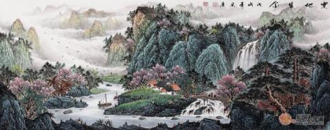 客廳沙發(fā)墻掛什么畫？宋唐手繪國畫裝飾風(fēng)水財運旺！