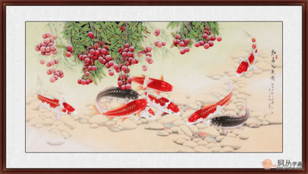 客廳掛什么畫(huà)好 旺財(cái)九魚(yú)圖是生意人的首選風(fēng)水畫(huà)