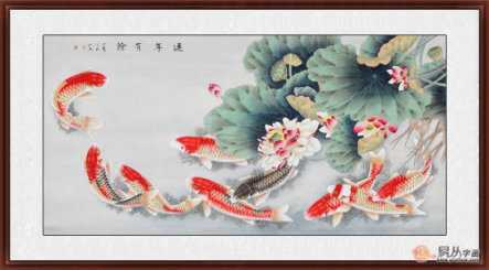 客廳掛什么畫(huà)好 旺財(cái)九魚(yú)圖是生意人的首選風(fēng)水畫(huà)