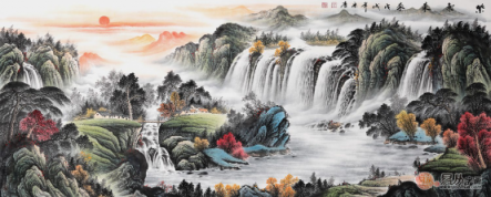 辦公室掛什么風水好？旺財運首選名人山水國畫！