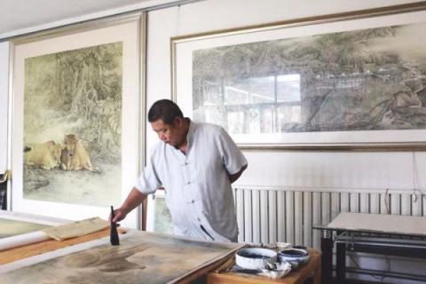 原生態(tài)藝術(shù)佳作，畫家藍健康國畫賞析