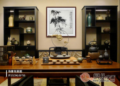 文雅的書房裝飾掛畫，精品水墨寫意花鳥畫作品