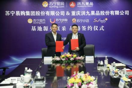 角逐社區(qū)生鮮，蘇寧煥新節(jié)簽約洪九果品