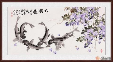 五款經(jīng)典的客廳掛畫(huà)，吉祥花鳥(niǎo)畫(huà)裝飾韻味十足
