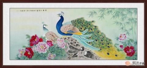 五款經(jīng)典的客廳掛畫(huà)，吉祥花鳥(niǎo)畫(huà)裝飾韻味十足