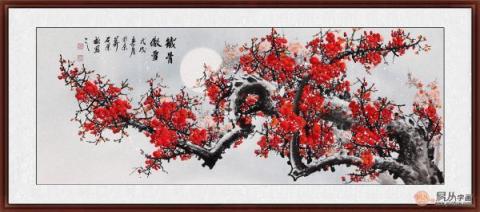 五款經(jīng)典的客廳掛畫(huà)，吉祥花鳥(niǎo)畫(huà)裝飾韻味十足