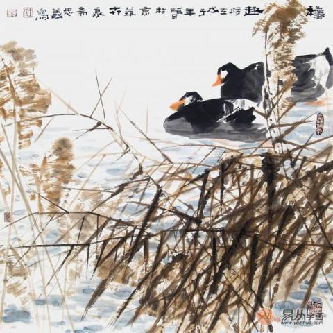 賞中美協(xié)畫家忠義的花鳥畫，野趣十足！