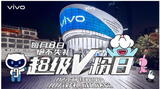 vivo每月8號(hào)定為超級(jí)V粉日，來自于V粉的專屬節(jié)日，一起燥起來！