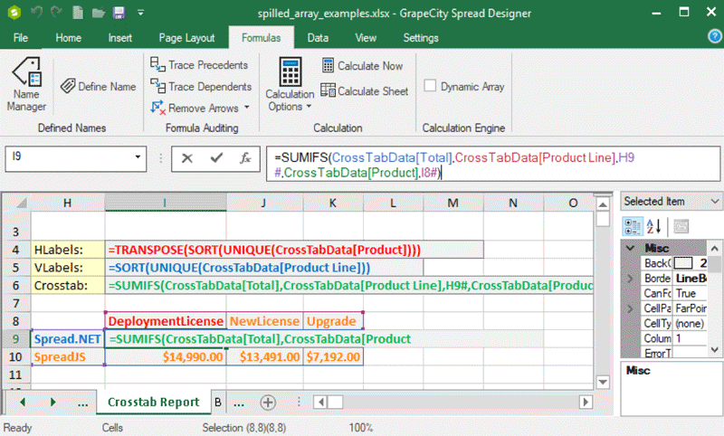Spread.NET 表格控件 V12.1 正式發(fā)布！加入動態(tài)數(shù)組，讓公式運(yùn)算更具效率