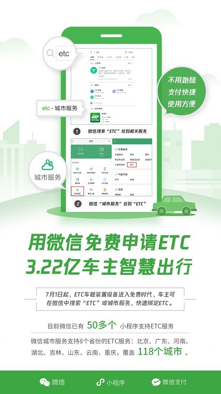 7月1日起，微信即可申辦ETC，告別高速排隊(duì)繳費(fèi)！