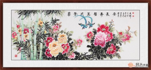 國畫牡丹圖適合掛在哪些場合，易從帶你一探究竟