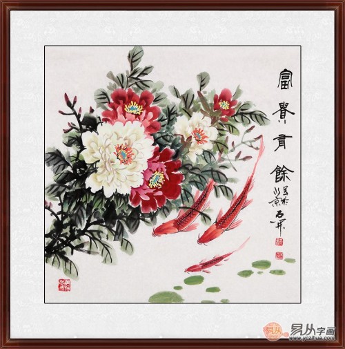 國畫牡丹圖適合掛在哪些場合，易從帶你一探究竟