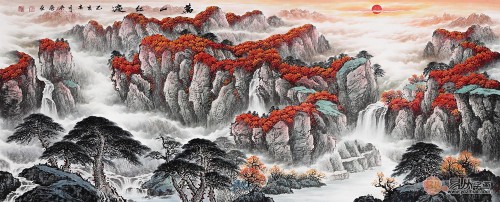 畫(huà)家宋唐《萬(wàn)山紅遍》賞析：生意旺、事業(yè)順、招財(cái)聚寶