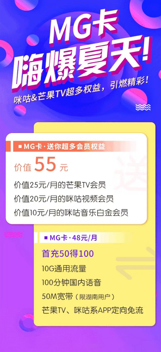 中國移動(dòng)MG卡：全國首張一站式體娛生活定制SIM卡上線