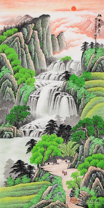 玄關(guān)掛什么裝飾畫好，名家手繪山水畫風(fēng)水好品為佳