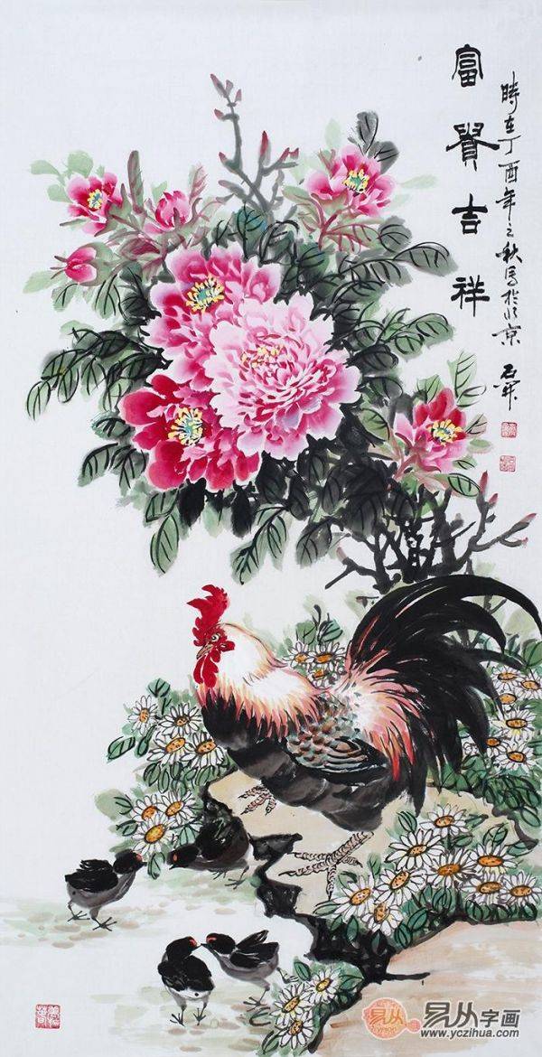 適合玄關的裝飾畫，這5款吉祥花鳥畫，顏值風水兩相宜