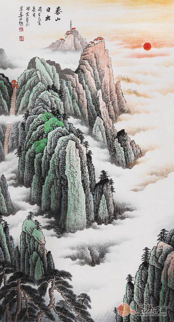 進(jìn)門玄關(guān)掛什么畫好？名家手繪山水畫裝飾、風(fēng)水都有了