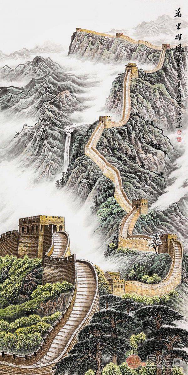 進(jìn)門玄關(guān)掛什么畫好？名家手繪山水畫裝飾、風(fēng)水都有了